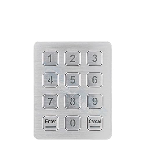 JGBVFFH 産業機械用バックライト付き金属キーボード;自動販売機や宅配ロッカー用の金属キーボード(TTL)