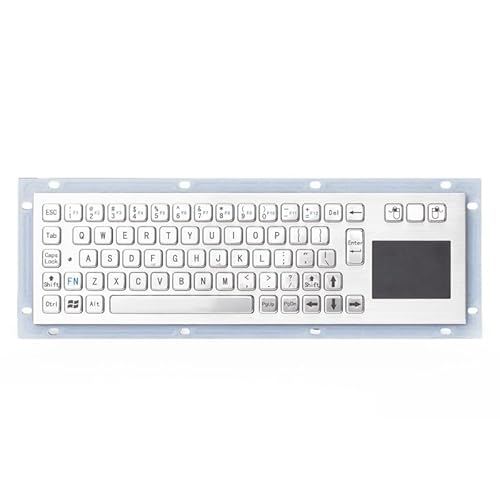 JGBVFFH IP65保護等級とUSBインターフェイスを備えたオールメタルステンレススチールのキーボードとマウス(USB)