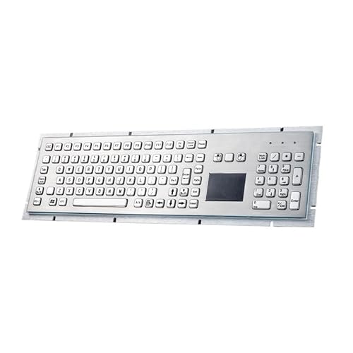 JGBVFFH 埋め込み型工業用メタルキーボード、防水・防爆タッチパッドマウス(USB)
