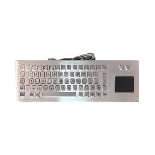 JGBVFFH 統合された工業用機械タッチマウスを備えたステンレス鋼のデスクトップ金属キーボード