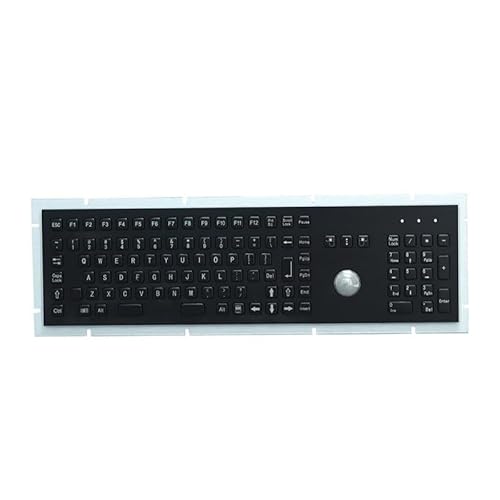 JGBVFFH 工業用 304 ステンレス鋼標準フルサイズ キーボード、防爆正圧キャビネット用統合キーボード(Black)