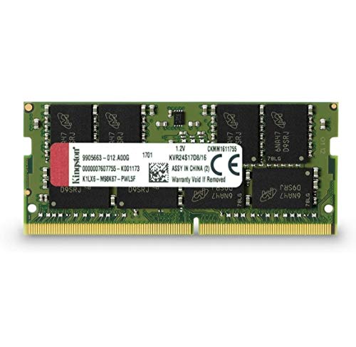 Kingston キングストンKingstonノートPCメモリ DDR4-2400 (PC4-19200) 16GB CL15 1.2V Non-ECC SODIMM 260pin KVR24S17D8/16