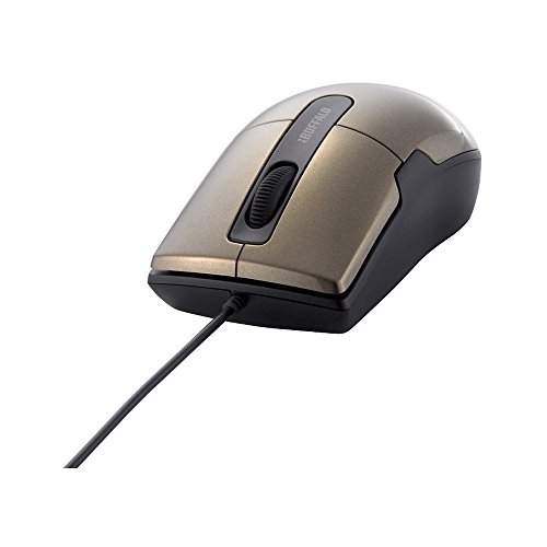 iBUFFALO バッファロー BUFFALO 有線BlueLEDマウス 静音/3ボタン/Mサイズ ブラウン BSMBU26SMBW