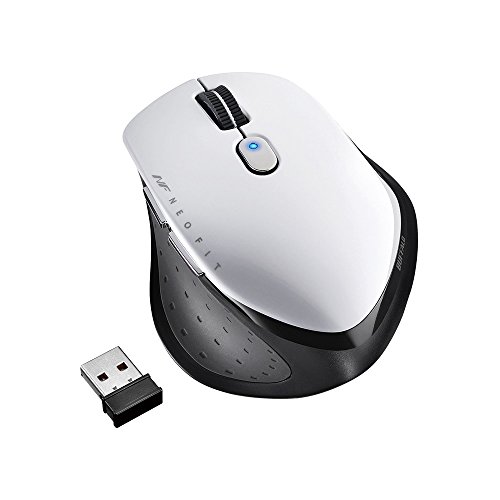 BUFFALO 無線 BlueLED 5ボタン ネオフィットマウス Sサイズ ホワイト BSMBW515SWH