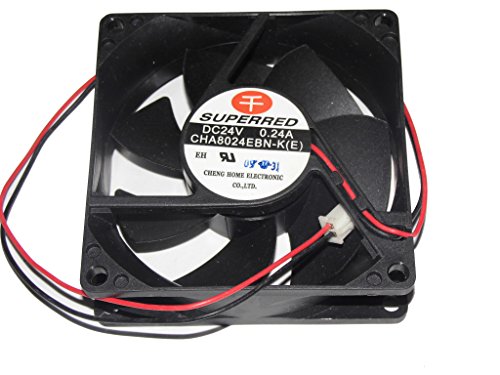 MulFan SUPERRED 808025mm CHA8024EBN-K(E) 24V 0.24A 2ワイヤー 8cm CHA8024EBN-K 冷却ファン