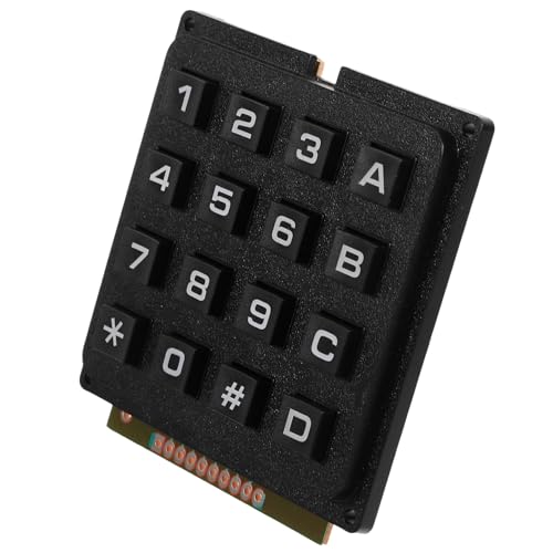 BUGUUYO 業界キーボードスイッチ搭載16キーキーボードモジュール プラ製 タクタイル感触使いやすい 黒色設計 産業環境向けキーボードアレイ 30O08EQUN320FUGB