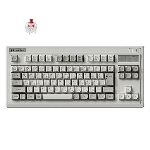 Keychron 【国内正規品】Keychron R3 カスタムメカニカルキーボード TKL配列 JISレイアウト ホットスワップ対応 PBTキーキャップ RGBバックライト Keychron Apexスイッチ Mac・Windows・Linux兼用 レトロホワイト 赤軸
