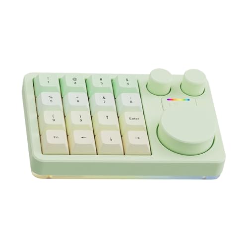 XOXOXT 16 キーを備えたプログラマブル小型キーボード カスタマイズ可能なマクロ用の 3 つのノブ 複数のシステムに対応 カスタマイズ可能なキー キーボード