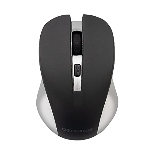 GREEN HOUSE マウス無線 2.4GHz 光学式 グリーンハウスGH-MULNOA-SV シルバー/7588
