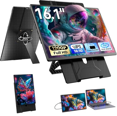Blackview 「2026NEW」Blackview モバイルモニター 16インチ モバイルディスプレイ 一体型卓上スタンド付き 1920*1200 HDR ゲーミングモニター ポータブルモニター IPS液晶パネル 非光沢画面 薄型 軽量持ち運び USB Type-C VESA ミニHDMI スピーカー内蔵 Switch/PS3/PS4/PS5/Xbox/PC/スマホ/Macなど対応 (15.6インチ) Table 9