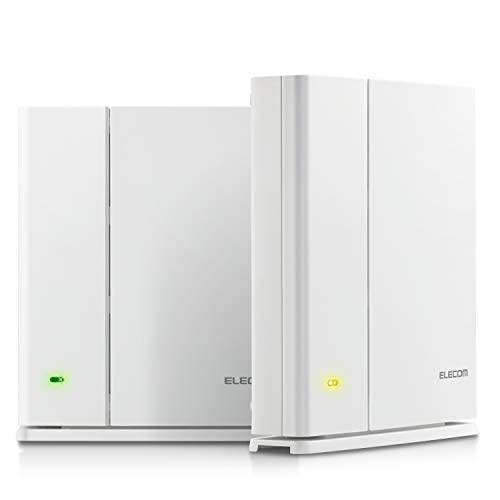 エレコム メッシュ WiFiルーター 無線LAN 867 + 400 Mbps デュアルバンド 親機+中継器セット e-Mesh 日本メーカー 【iPhone11 / iPhoneSE2 メーカー動作確認済み】 WMC-DLGST2-W