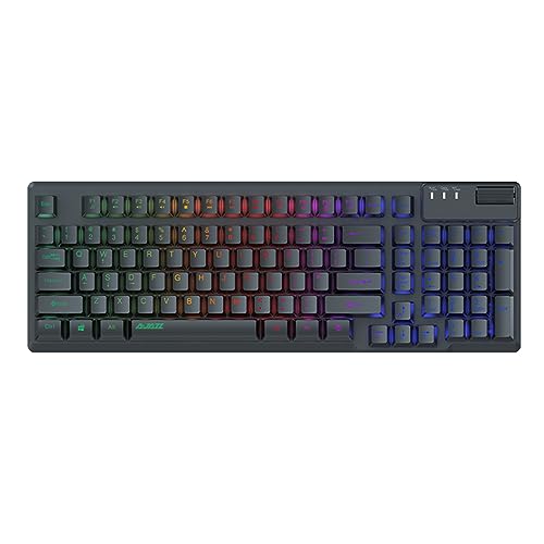 YZTTCD AF981 有線キーボード RGB ゲーミングキーボード 19 キーアンチゴーストメタルベース人間工学に基づいたデザインボリュームコントロール付き CJP08240624