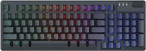 Cirsaeur AF981 有線キーボード RGB ゲーミングキーボード 19 キーアンチゴーストメタルベース人間工学に基づいたデザインボリュームコントロール付き, HGFHR5EE JP262240828