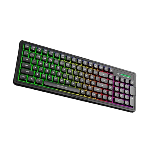 XOXOXT 触覚フィードバックを備えたゲーミングキーボード カラーイルミネーション構造 ユニバーサル互換性 メカニカルフィールキーボード