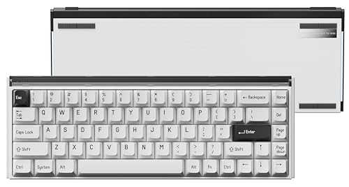 MelGeek MADE68 Ultra V2ラピッドトリガー 65% ゲーミングキーボード RT 0.01mm 磁気スイッチ アルミ合金 金属 英語配列 US 有線 TTC KOM 8Kポーリングレート ライトボックス HiFi 低遅延 SOCD カスタム ガスケットマウント RGB ホットスワップ 国内正規品 (Classic White(TTC FKOM White Switch))