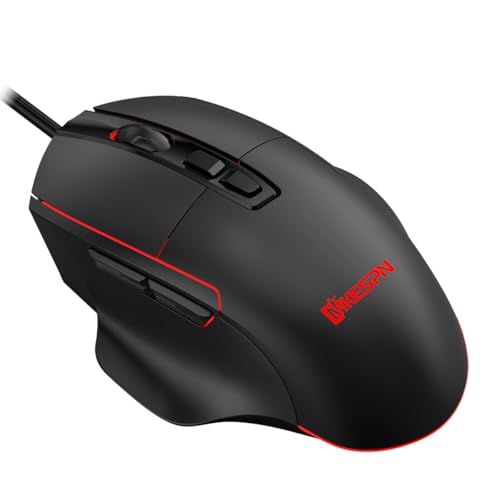 LYXLOVERI x11 RGB ゲーミングマウス プログラム可能 人間工学デザイン 7200DPI 4種類の放射バックライトモード 高精度コントロール USBゲーミングマウス Windows Mac Linux OS用 コンピューター ノートパソコン PC (ブラック)