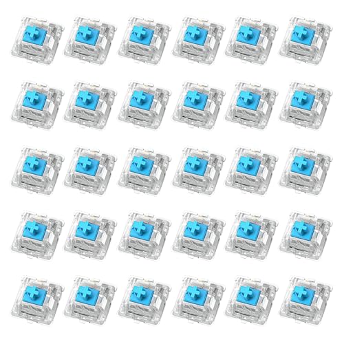 キーボード メカニカルキーボード軸 - ゲームキーシャフトの交換|ホットスワップ可能な線形触覚クリック軸セット、30pcs耐久性スイッチキットカスタムワイヤードワイヤレスキーボード、スムーズなトリガー応答アクセス QPRQ30JUE1D875M8MS1