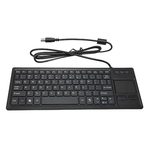 Septpenta キーボード タッチパッド付き 有線プラグアンドプレイ USBキーボード 有線 X シザーキー 人間工学キーボード ミュート 超薄型キーボード ノートブック/デスク用 ブラック Septpentaweray501pg