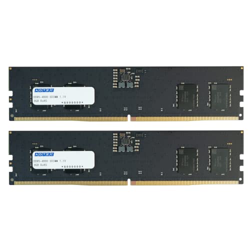アドテック ADS4800D-X8GW [8GB×2枚組 DDR5-4800 (PC5-38400) Unbuffered DIMM 288pin]