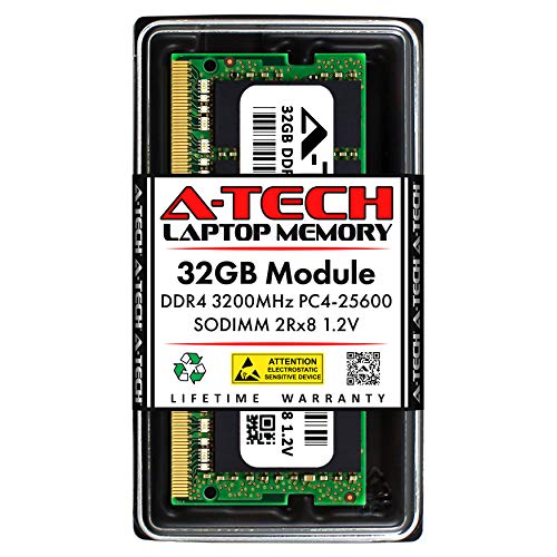 A-Tech 32GB RAM Acer Predator Triton 300 PT315-53 ゲーミングノートパソコン用 | DDR4 3200MHz PC4-25600 SODIMM 2Rx8 1.2V 260ピン ノンECC SO-DIMM メモリアップグレード