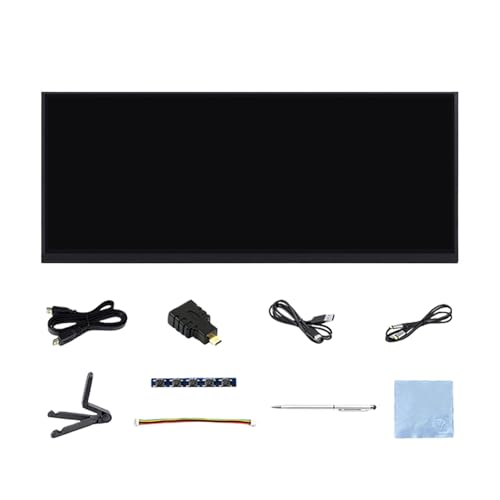 Xjdzineq 12.3 インチタッチ可能な長方形スクリーン交換 1920x720 解像度 10 ポイント容量性 LCD タッチ可能な高解像度ディスプレイマルチデバイス