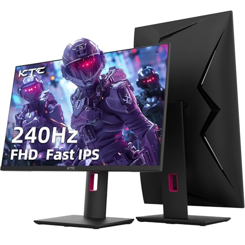 KTC 27インチ ゲーミングモニター 240Hz モニター 111% sRGB 高さ チルト 回転 ピボット FreeSync IPS FHD(1920 x 1080) HDMI 2.0 DP 1.4 フレームレス、Xbox PS5 スイッチ H27E22F