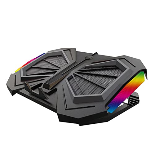 Kelvix 120mm ノートブッククーラーラジエーター USB 電源ゲーミングノートパソコン冷却ベースターボファン 4 つの高さ調節可能 11 11-16