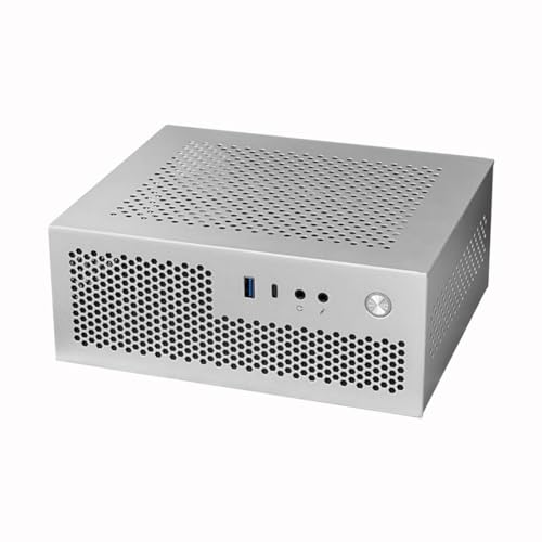 Wsikafxn A09 HTPC コンピュータ Mini ITX ゲーミング PC シャーシ デスクトップシャーシ USB3.0 Type-C コンピュータ ホームコンピュータ 簡単インストール 使いやすい シルバー