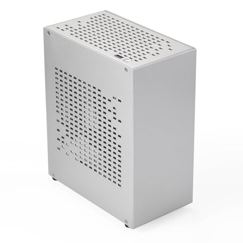 Wsikafxn URCELYT A07 Mini ITX コンピュータ シャーシ HTPC ホスト USB3.0 ITX エンクロージャ パソコン シャーシ デスクトップ ボックス 簡単インストール 使いやすい シルバー