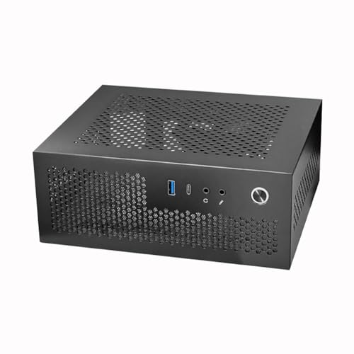 Wsikafxn Labizen A09 HTPC コンピュータ Mini ITX ゲーミング PC シャーシ デスクトップシャーシ USB3.0 Type-C コンピュータ ホームコンピュータ 耐久性 簡単インストール ブラック