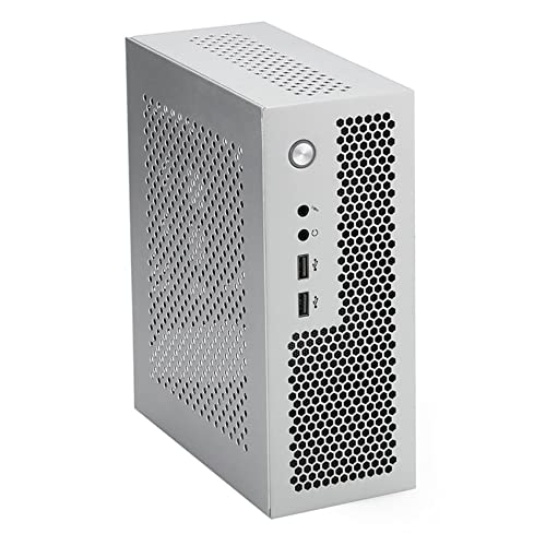 LyxosVee Eeskvrebuz A09 HTPC ミニ ITX ゲーミング PC シャーシ デスクトップ シャーシ USB2.0 家庭用 シルバー OFBHI-9080