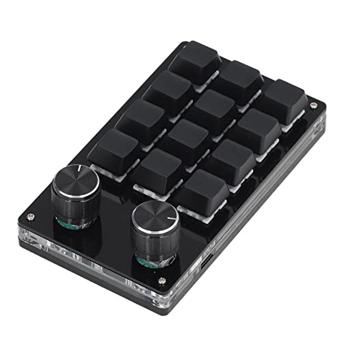 Wisoqu 片手マクロメカニカルキーボード 12キー 2ノブ OSU ホットスワップゲームキーボード USBケーブル付き プログラム可能なメカニカルゲーミングキーパッド オフィス/ゲーム/音楽/すべてのキーに対応 Wisoqurd1zeagpfo
