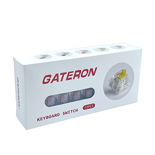 kutethy Gateron G Red Pro 3.0 スイッチ 潤滑済み 3ピン RGB SMD リニア ゲーミングメカニカルキーボード用 (72ピース、プロレッド3.0) G Pro 3.0