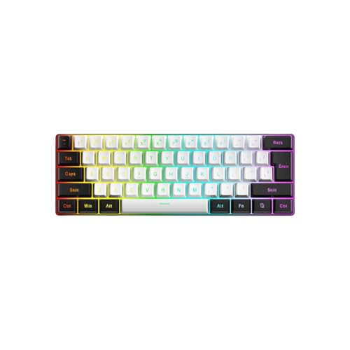 XOXOXT メカニカルキーボード ホットスワップ可能ゲーミングキーボード コード付き 61 キーキーボード コンピュータラップトップ用 旅行に優しい