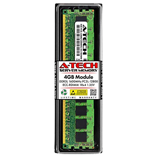 A-Tech 4GB RAM 交換用 Cisco UCS-MR-1X041RY-A= | DDR3/DDR3L 1600MHz PC3L-12800R ECC RDIMM 1Rx4 1.35V 240ピン Registered DIMM メモリモジュール UCS-MR-1X041RY-A=-ATC