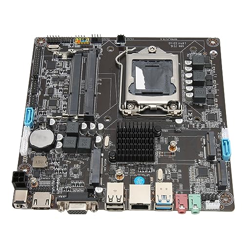 Yunseity H81 LGA 1150 マザーボード、チャンネル DDR3 Micro ITX コンピューターマザーボード、M.2 サポート、Core I3 I5 I7 第4世代第5世代CPU用SATAゲーミングマザーボード Yunseitygth5am4qis