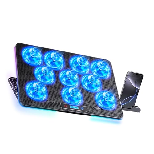 Bbajszx 角度を付けたゲーミング ノートパソコン冷却システムは、RGB イルミネーションを内蔵し、拡張された高速ノートパソコン クーラーの放熱を強化します。