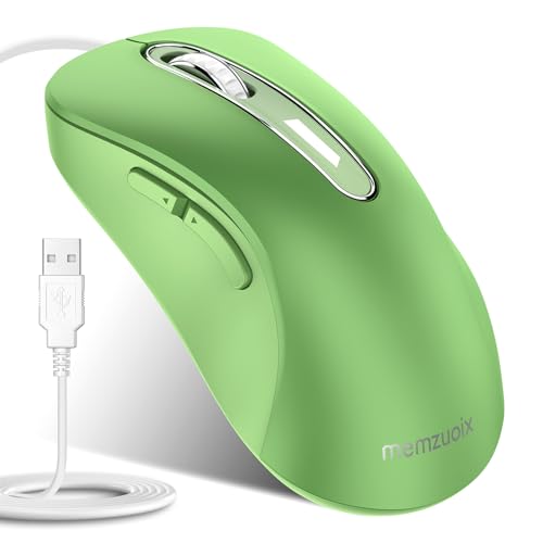 memzuoix QAF 2.4GHz ワイヤレスマウス 人間工学デザイン 長時間使用で疲れにくい 1400DPI 高精度光学トラッキング 即挿即用 USB レシーバー付属 5 ボタン PC/ノート/MacBook/Chrome OS 対応 レッド、レモンイ…