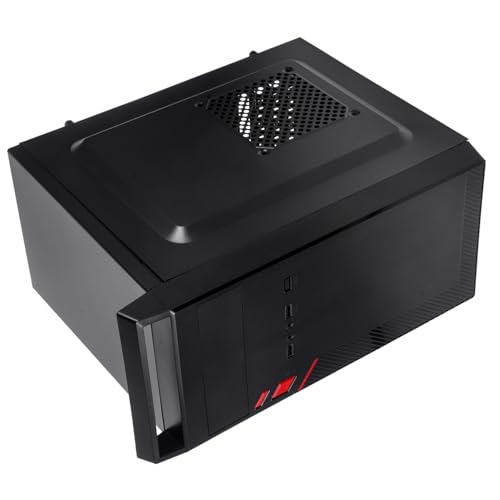 OKUMEYR 黒色SECC素材採用のビジネススタイルコンピューターシャーシ ミニマザーボード対応前面にスリットデザイン搭載 USB2オーディオマイクパネル付き オフィス使用やDIYパソコンに最適なミドルタワー D8SGT0T121324XSZ07XX2Y