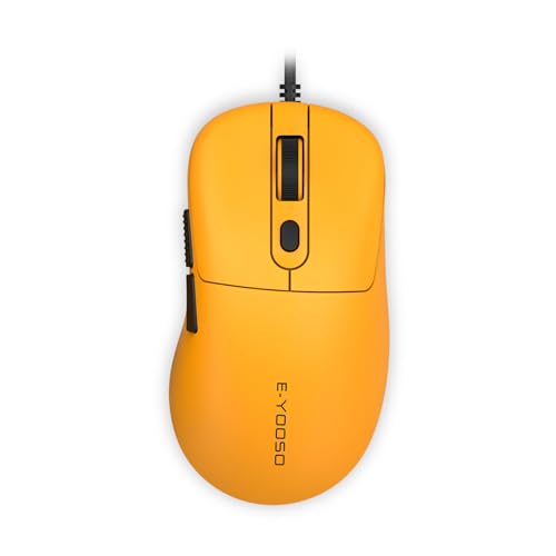 E-YOOSO ゲーミングマウス 400-4000 DPI 有線ゲーマーマウス PC/Mac/ノートパソコン用 ブラック