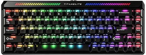Hyekit MADLIONS Titan 68 Turbo 有線ゲーミングキーボード 68キー 磁気ホール効果スイッチ 調節可能な作動 ラピッドトリガー 8000Hz ポーリング RGB バックライト コンパクト メカニカルキーボード PC FPS eスポーツ用