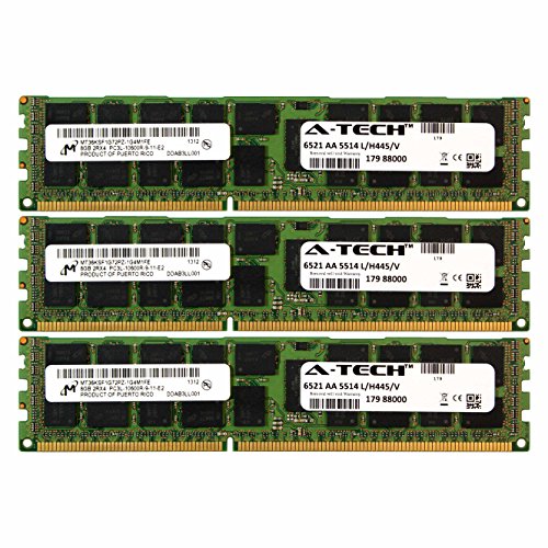 A-Tech Micron 24GB キット 3X 8GB PC3-10600 1.35V HP ProLiant SL270S G8 500658-B21 DL170E G6 SL4540 G8 BL2X220C G6 BL2X220C G7 5000203-06用 1 BL42 0C G8 BL460C G8 BL490C G7 500658-S21 メモリーRAM AMZUS3-0000197