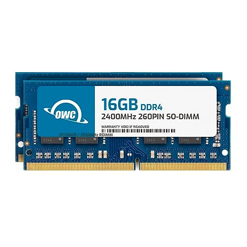 OWC 32GB（16GB x 2）2400MHz DDR4 SO-DIMM PC4-19200 アップグレード用メモリ 2017年 27インチ Retina 5Kディスプレイ搭載iMac対応（OWC2400DDR4S32P）