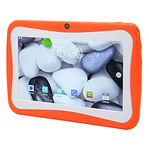 Acogedor キッズタブレット 7インチタブレット for Kids Android 8.0、4GB 32GB、クアッドコア、Bluetooth、WiFi、5500mahバッテリー、128GB拡張、デュアルカメラ搭載 (オレンジ)