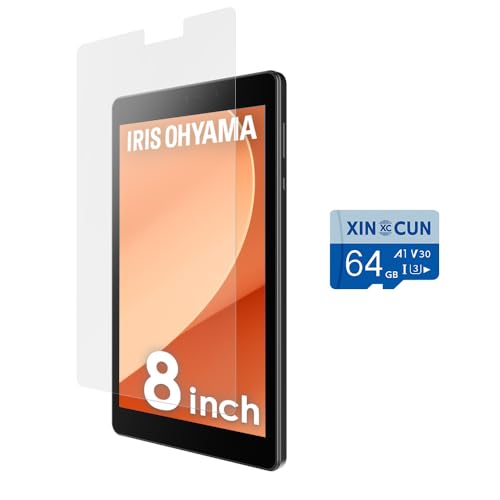 アイリスオーヤマ 【Amazon.co.jp限定】[保護フィルムセット]アイリスオーヤマ タブレット 8インチ SDカード付属 Android13 4GB+128GB 7,000mAh WUXGA 国内メーカー ブラック AZTM103M4-AZV1B