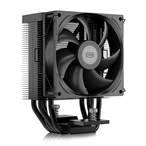 PCCOOLER CPS R400 Air CPUクーラー、4つの次世代ヒートパイプエアクーラー、油圧ベアリング2200RPM高圧92mmファン、180W TDP CPUエアクーラー、AMD AM4/AM5/Intel LGA 115X/1200/1700/18XX用 ブラック CPS R400 CUP Cooler