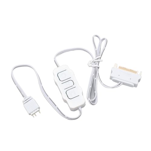 Sorandy ARGB コントローラ シンプルなボタン ARGB ライトストライプの実用的な機能 5V 3pin 製品用の空冷ラジエーター (白) Sopwdg2q1au6-11