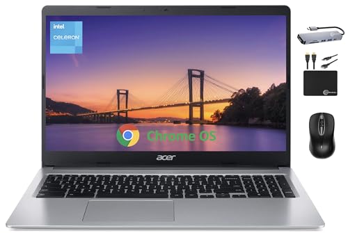 Acer Chromebook 315 Laptop Computer for 2024 Business Student, 15.6” HD Display, Intel Newest Acer 15 Inch Chromebook