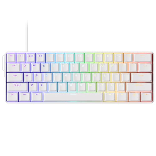 MonsGeek 【国内正規品】MonsGeek(モンスギーク) FUN60 Ultra 有線モデル TMRセンサー アルミボディ 0.01mm ラピッドトリガー対応 磁気スイッチ Akko Glare Magnetic Switch 英語配列 テンキーレス 有線8K ホットスワップ MagMech（メカニカルスイッチ互換）SnapKeys (SOCD)対応 ARGB対応 高コスパ ゲーミングキーボード White