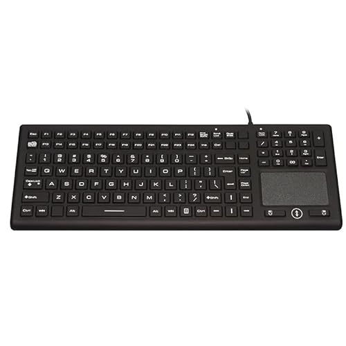 IP68 統合タッチパッドが付いているキーボード バックライト シリコーン キーボードを防水します(Black backlight) SBNCUNOON-9838DF08
